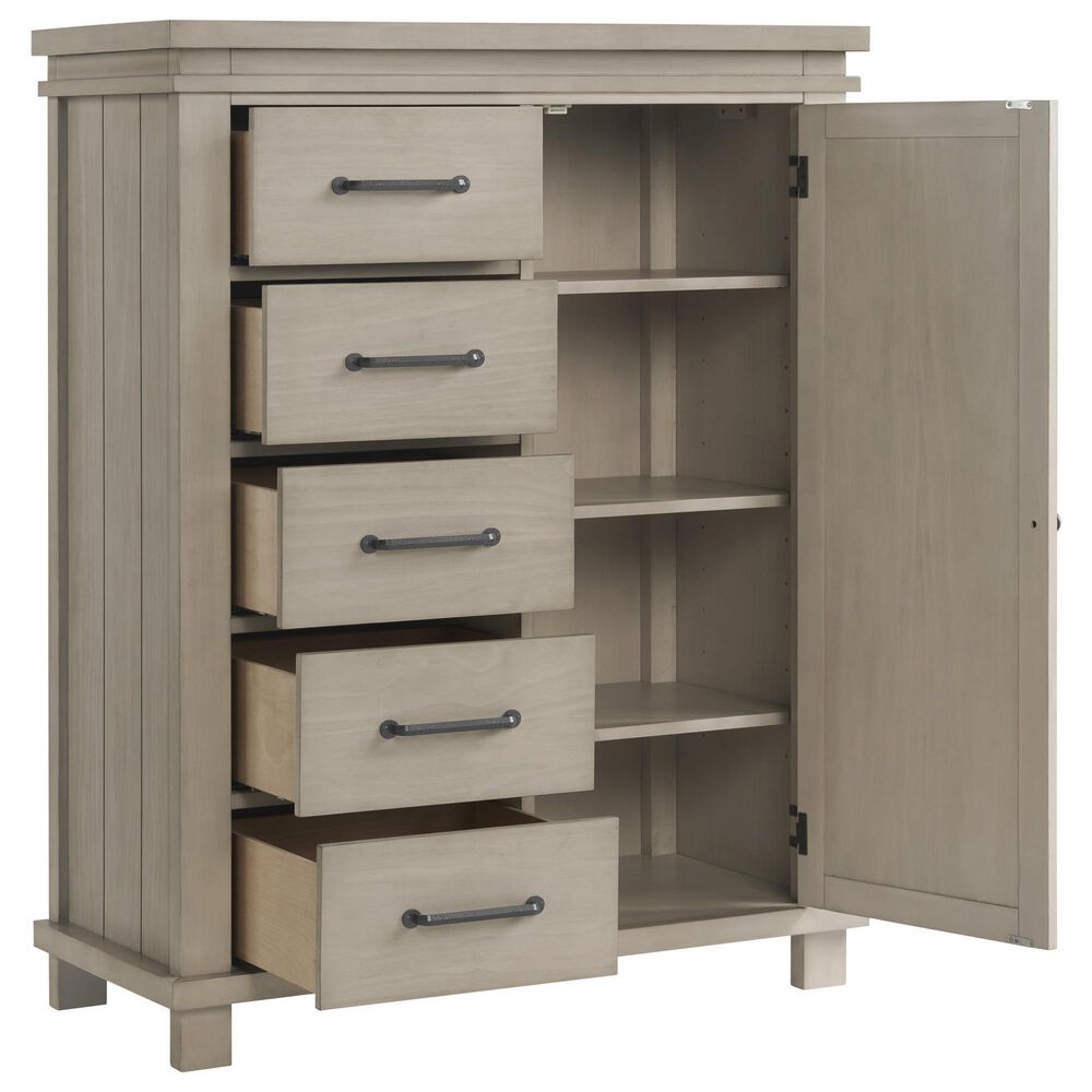 M Design Village Hampton 5-Drawer Chifferobe in Stone Wash, , large