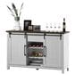 RTJ Furniture 2-Door Sideboard with Wine Storage in Antique White, , large