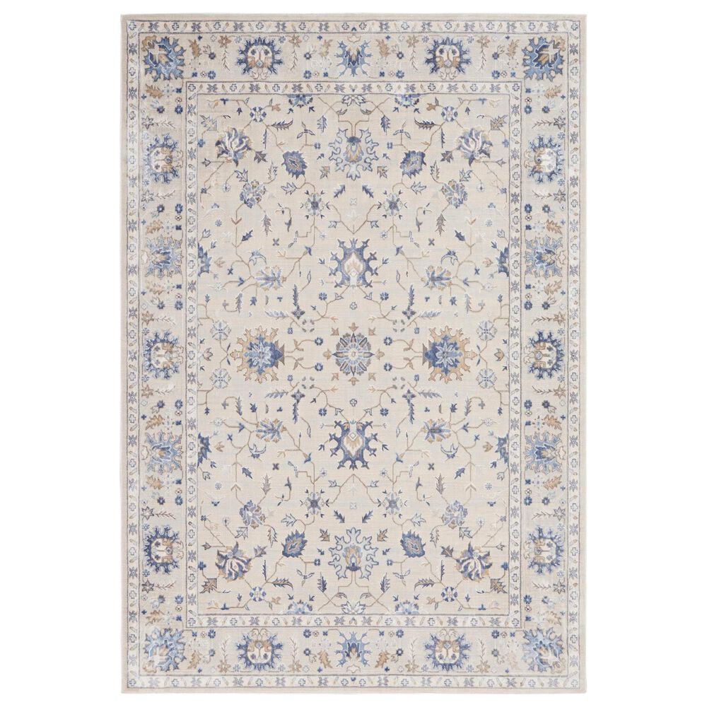 Nourison Silky Textures SLY09 5"3" x 7"3" Ivory Area Rug, , large