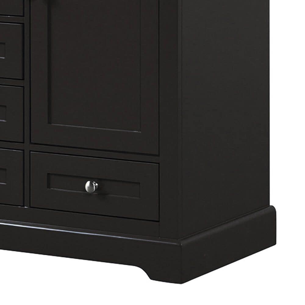 Lexora Home Dukes 48&quot; Double Bathroom Vanity in Espresso with 2 cm White Cultured Marble Top and Rectangular Sinks, , large