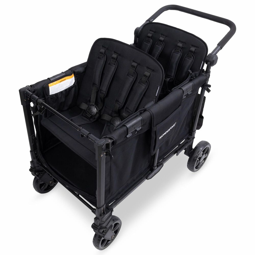 Wonderfold Elite Pro 4-Seater Stroller Wagon in Jet Black, , large