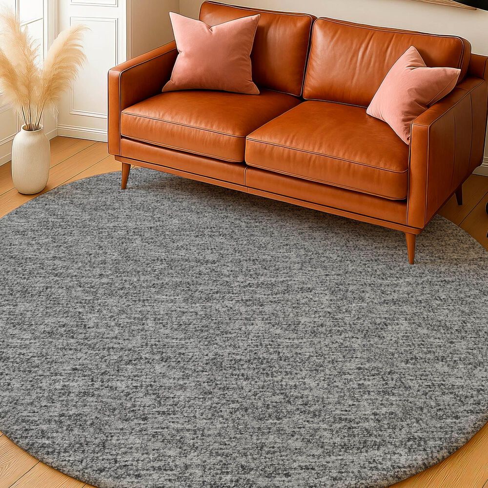 Dalyn Rug Company Voyage VY2 Gray 8' Round Area Rug, , large