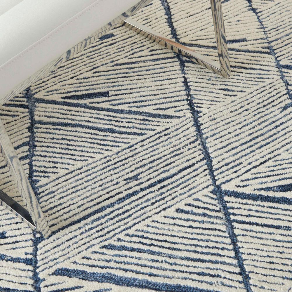Nourison Colorado 3&#39;9&quot; x 5&#39;9&quot; White and Blue Area Rug, , large