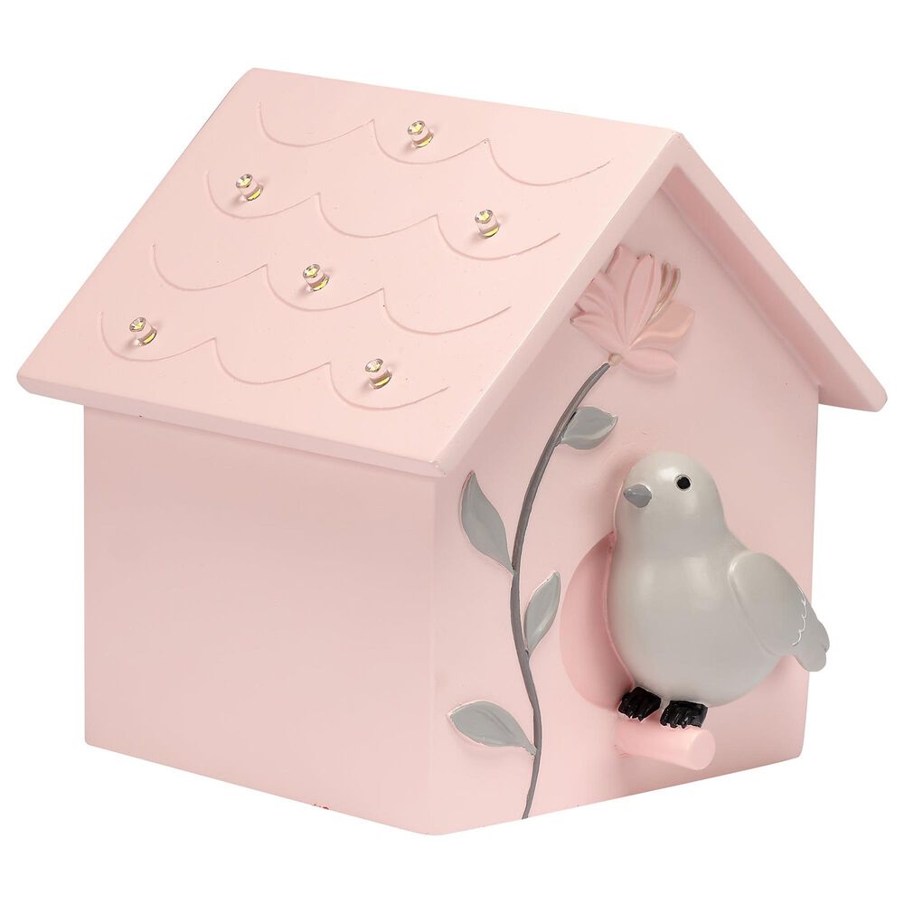 Lambs and Ivy Petals Table Top Night Light LED Lamp in Pink and Gray, , large