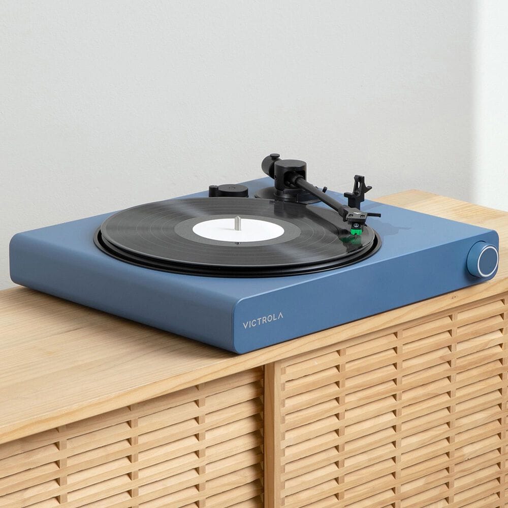 Victrola Stream Onyx Wi-Fi and Bluetooth Turntable in Blue, , large