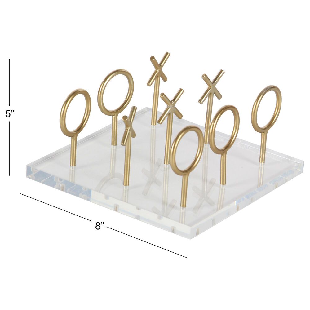 Maple and Jade Metallic Tic Tac Toe Game Set in Gold | Nebraska Furniture  Mart