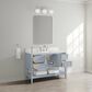 37B Ravello 48" Single Bathroom Vanity Cabinet in Soft Blue with Marble Top and Backsplash, , large