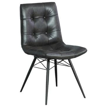Pacific Landing Dittnar Tufted Dining Chair with Charcoal Cushion in Grey, , large