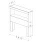 Lemoore Essential Twin Bookcase Headboard in Rockport White, , large