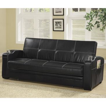 Pacific Landing Klik Klak with Storage and Cup Holders in Black Faux Leather, , large