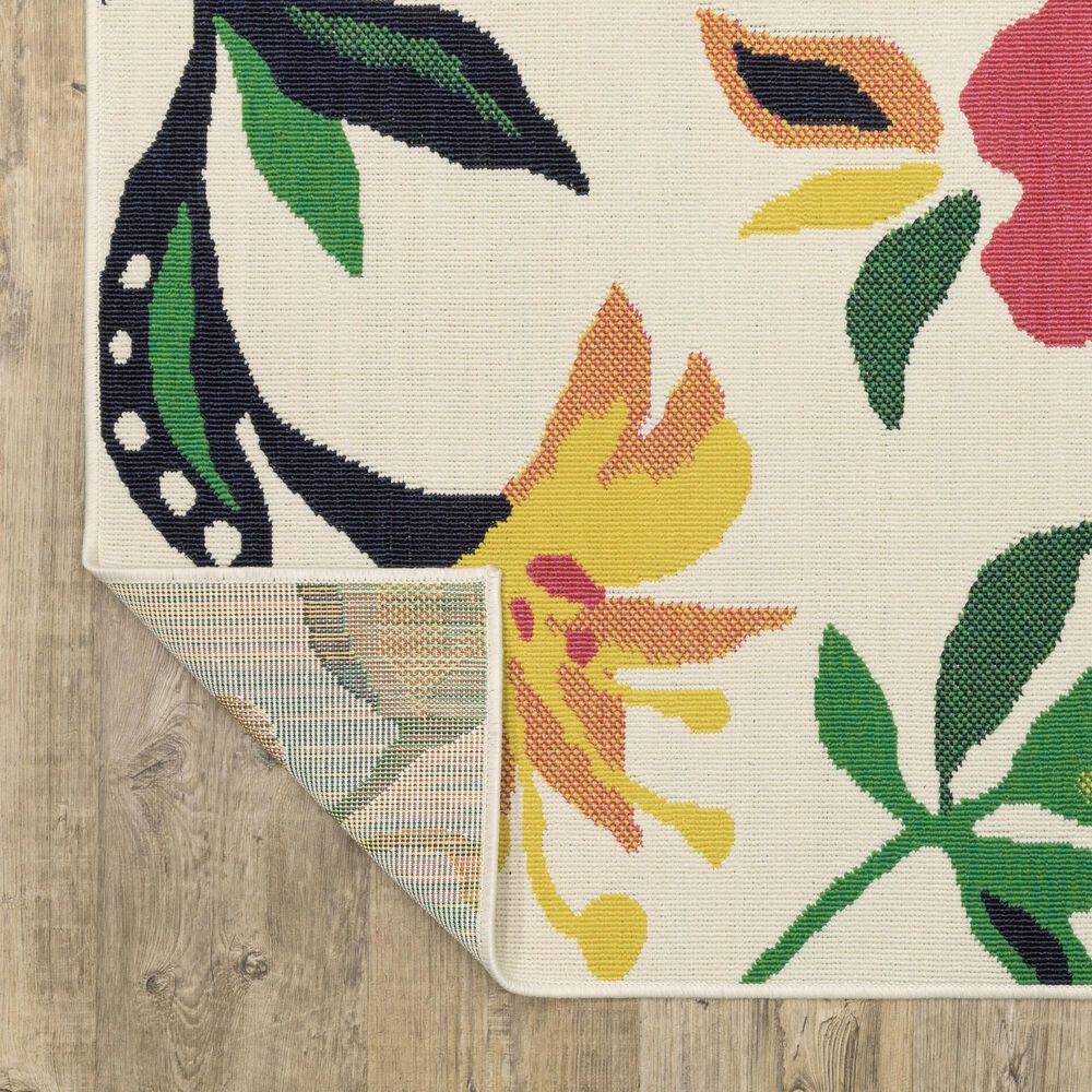 Oriental Weavers Havana HAV02 Ivory and Multicolor 3'3" x 5' Indoor/Outdoor Area Rug, , large