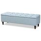 Baxton Studio Brette Storage Bench Ottoman in Blue, , large