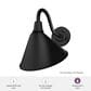 Hunter Cassius 1-Light Outdoor Medium Wall Light in Matte Black, , large