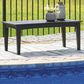 Ashley Hyland Wave Patio Rectangular Coffee Table in Black, , large