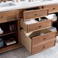 James Martin Vanities Savannah 72" Double Bathroom Vanity in Driftwood with 3 cm Arctic Fall Solid Surface Top and Rectangular Sinks, , large