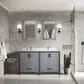 Lexora Home Ziva 60" Double Bathroom Vanity in Dark Grey with 2 cm White Quartz Top and Rectangular Sinks, , large