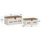 Maple and Jade Box in Natural Brown and White (Set of 2), , large
