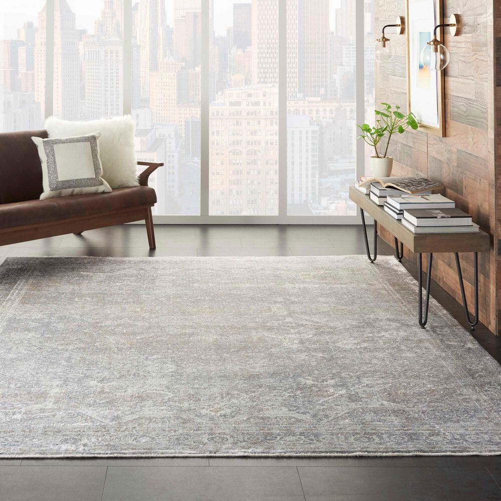 Nourison Starry Nights STN03 10&#39; x 13&#39; Silver and Cream Area Rug, , large