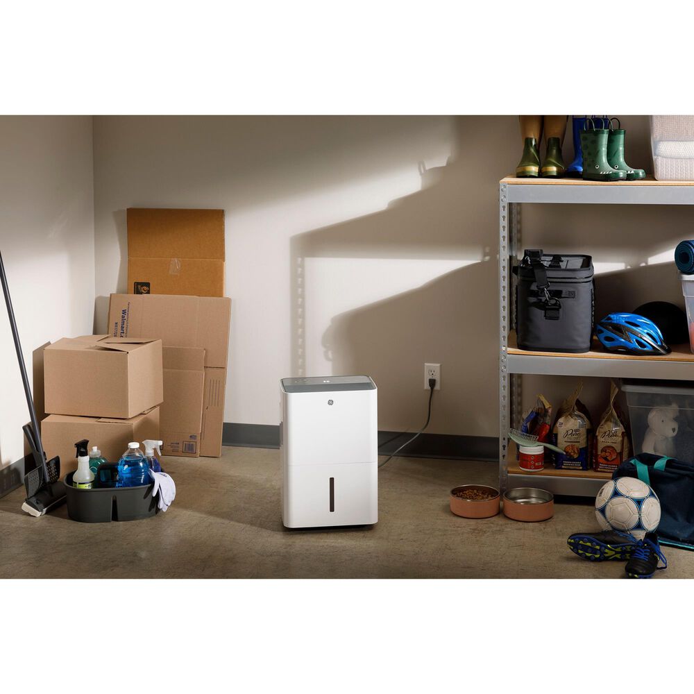 GE Appliances 22 Pint Portable Dehumidifier in White, , large