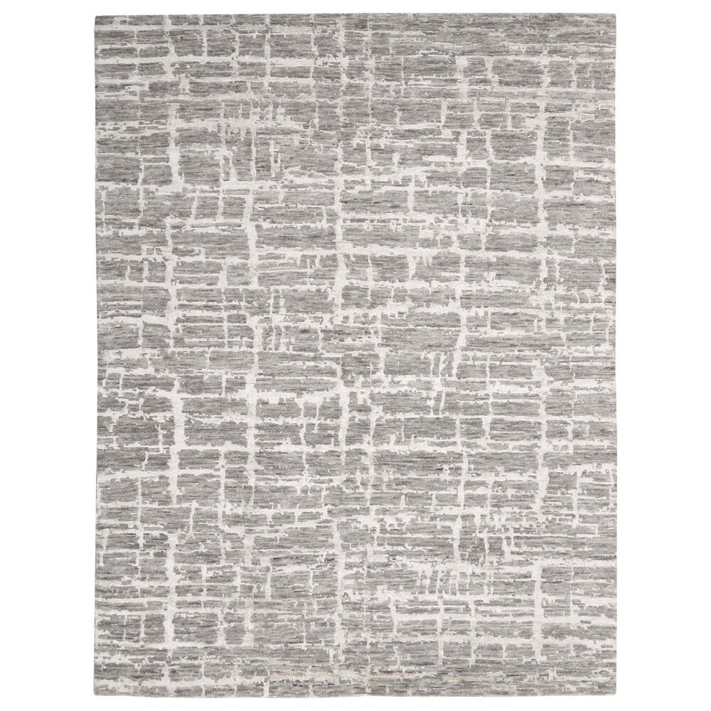 Nourison Luna 8"6" x 11"6" Grey and Silver Area Rug, , large