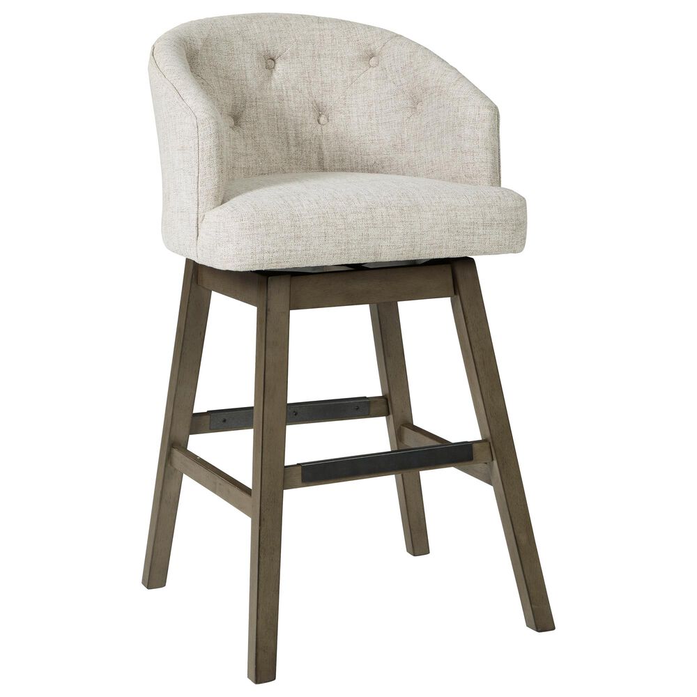 Signature Design by Ashley Tripton Tall Swivel Barstool in Linen, , large