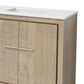 Lexora Home Lafarre 80" Double Bathroom Vanity in Rustic Acacia with 2 cm White Quartz Top and Rectangular Sinks, , large