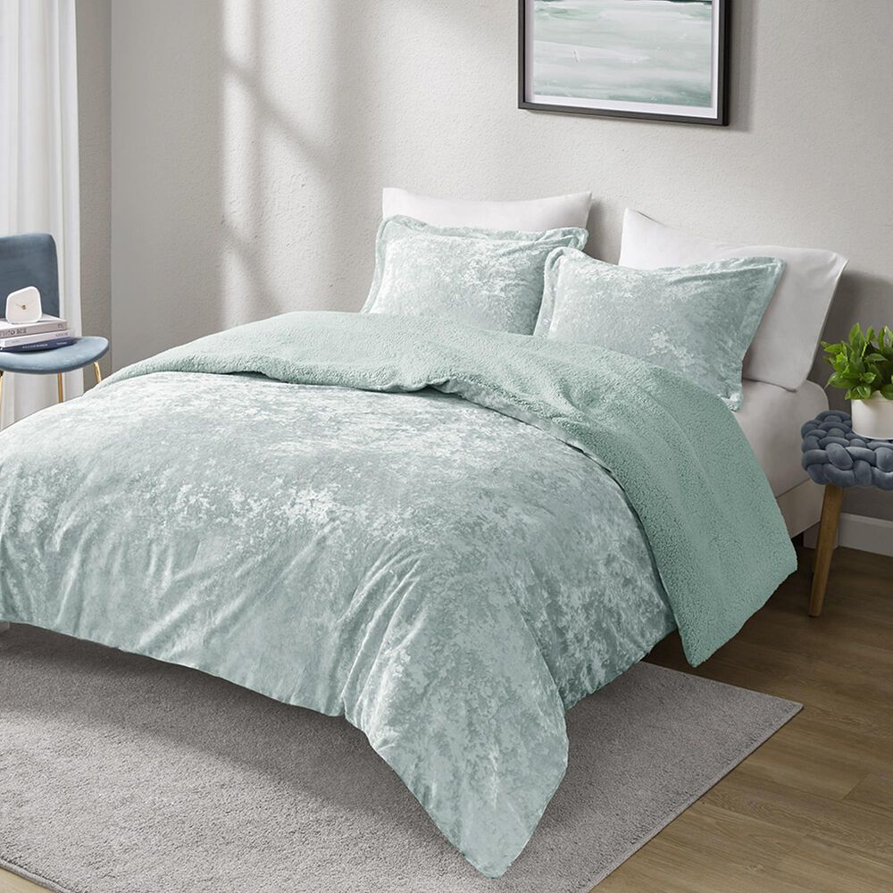 Hampton Park Mira 2-Piece Twin/Twin XL Reversible Comforter Set in Aqua, , large