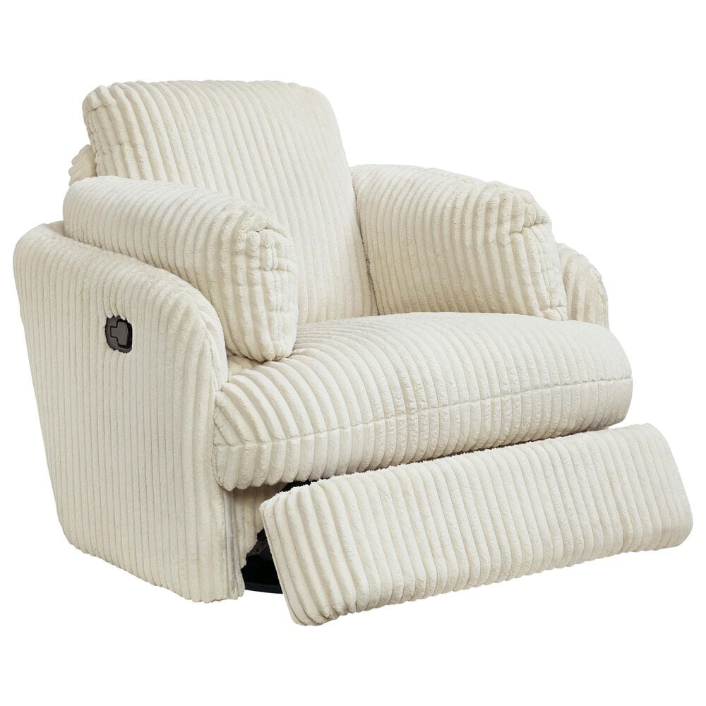 Ashley Tie-Breaker Manual Swivel Glider Recliner in Ivory, , large