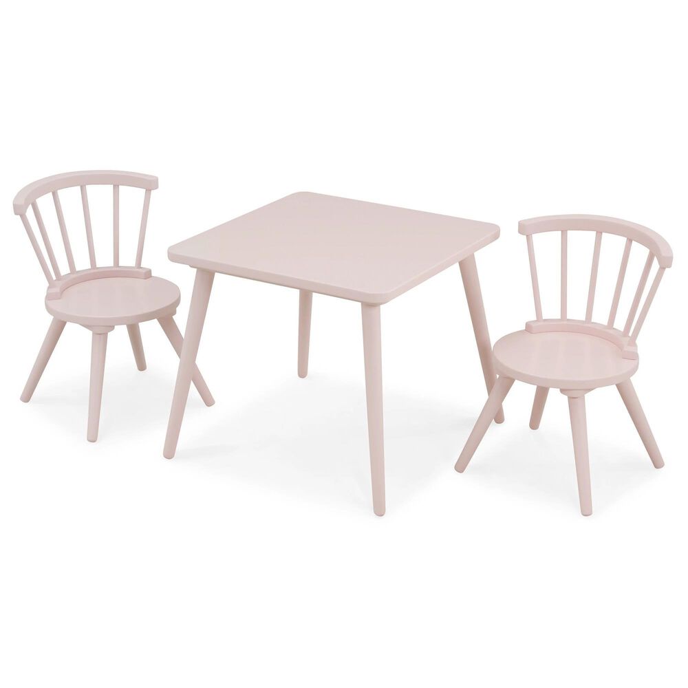 Delta Windsor 3-Piece Table and Chairs Set in Blush Pink, , large