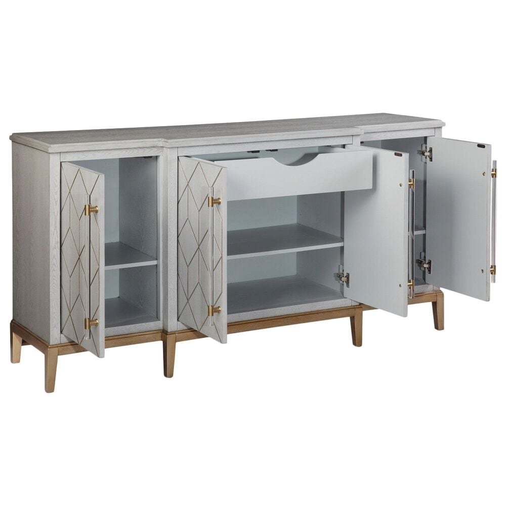 Bassett Perrine 4-Door Server in Soft Graphite and Gold, , large