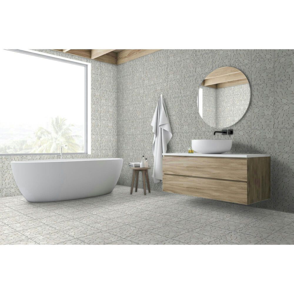 Emser Opuscar White 12" x 12" Honed Natural Stone Mosaic Sheet, , large