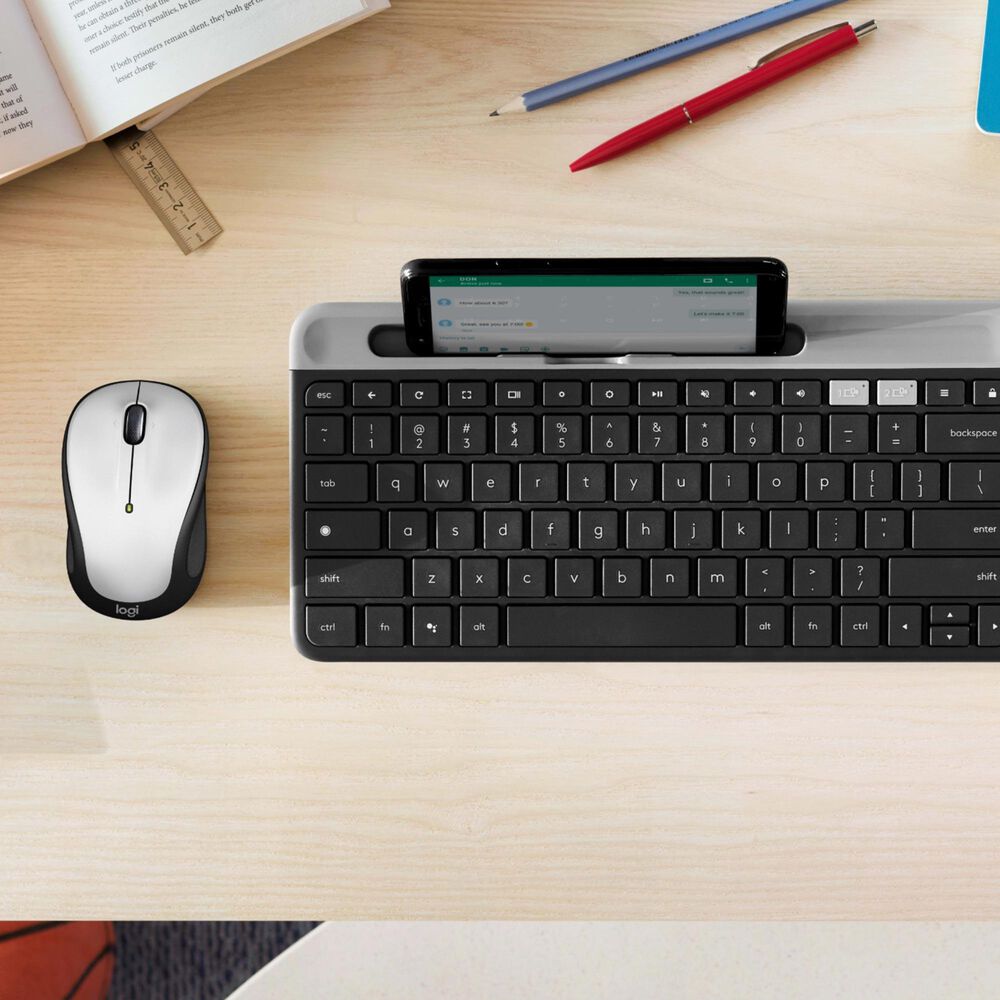 Logitech M325S Optical Compact Ambidextrous Wireless Mouse in Pale Gray, , large