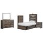 Signature Design by Ashley Drystan 5 Piece Twin Dual Storage Bed Set in Brown Rustic, , large
