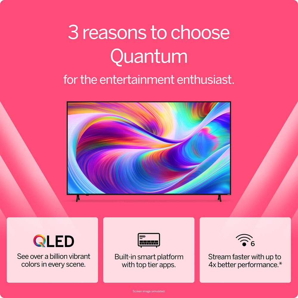 VIZIO 50&quot; Class Quantum 4K QLED Ultra HD with HDR in Black - Smart TV, , large