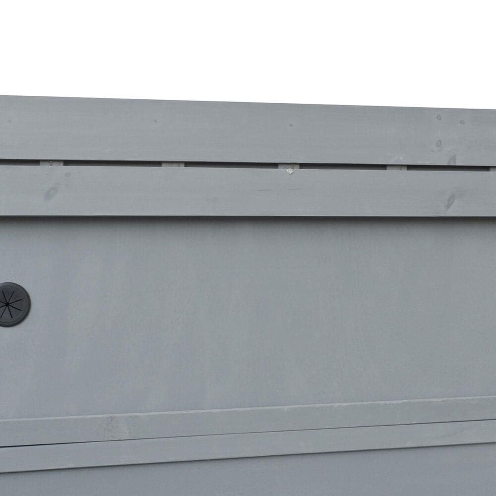 HOMLUX 39" Outdoor Kitchen Island with Stainless Table Top in Grey Blue, , large