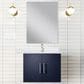 Lexora Home Geneva 24" Single Bathroom Vanity Cabinet Only in Dark Grey and 18" Mirror, , large