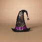 The Gerson Company 9.75"H Battery-Operated Lighted Spinning Smoky Water Globe Witch Hat in Black, , large