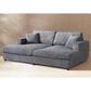 Jennifer Taylor Home Goliath Oversized Double Chaise Lounge Sofa Bed in Carbon Gray, , large