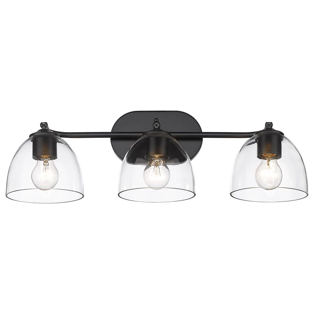 Golden Lighting Roxie 3-Light Bath Vanity in Matte Black, , large