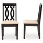 Baxton Studio Cherese Dining Chair in Sand/Dark Brown (Set of 2), , large
