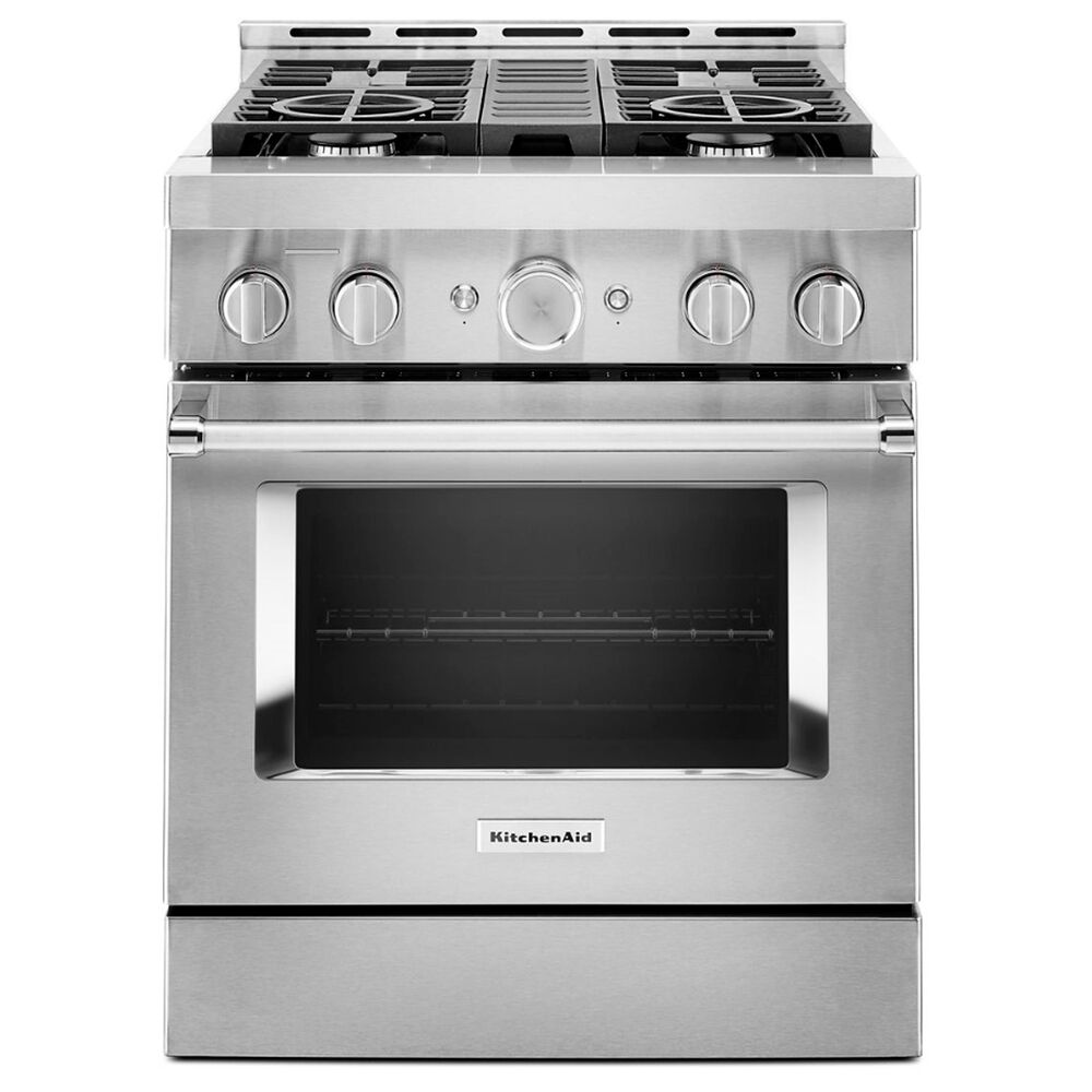 KitchenAid 4.1 Cu. Ft. Freestanding Gas Range with True Convection in Stainless Steel, , large