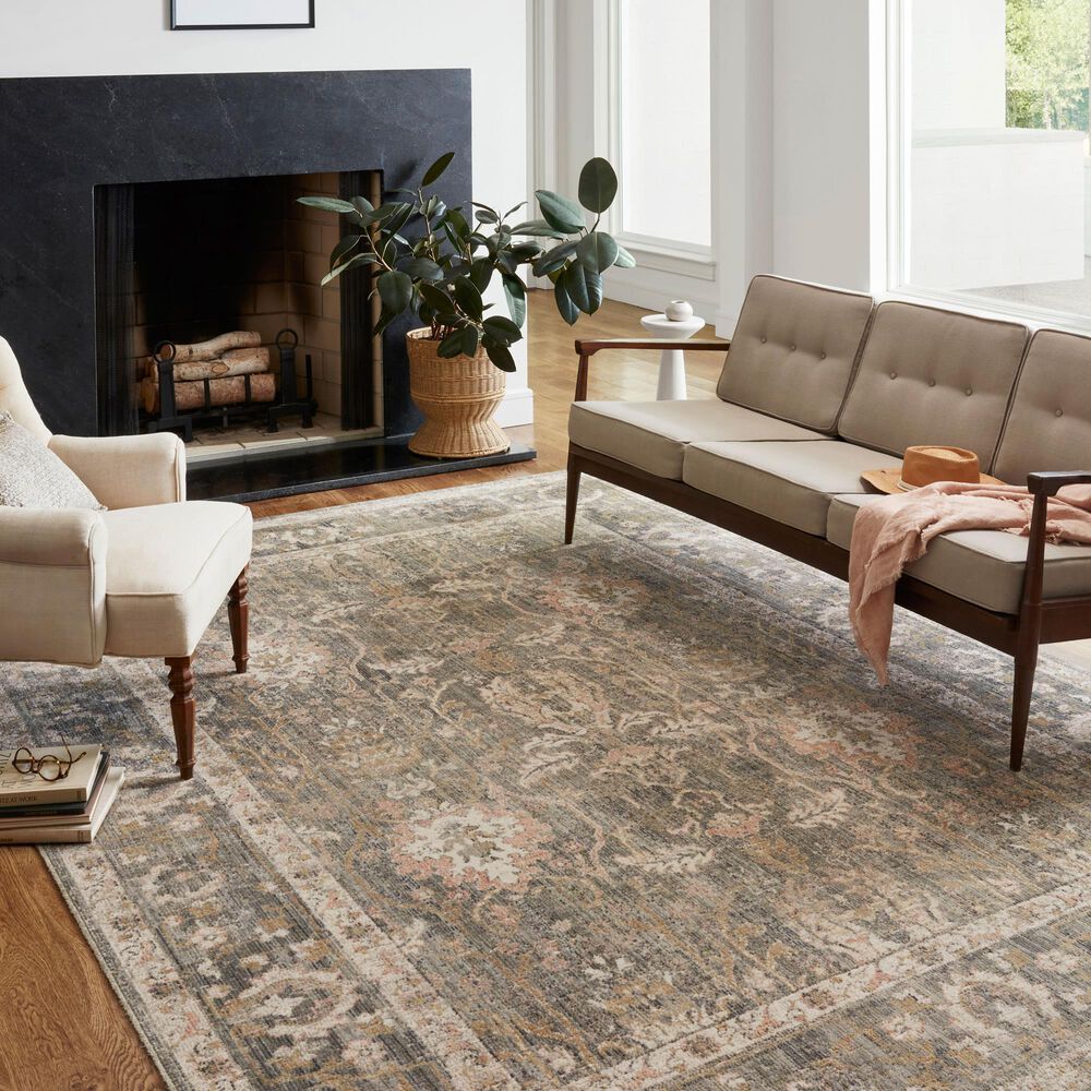 Chris Loves Julia x Loloi Rosemarie 7'10" x 10' Sage and Blush Area Rug