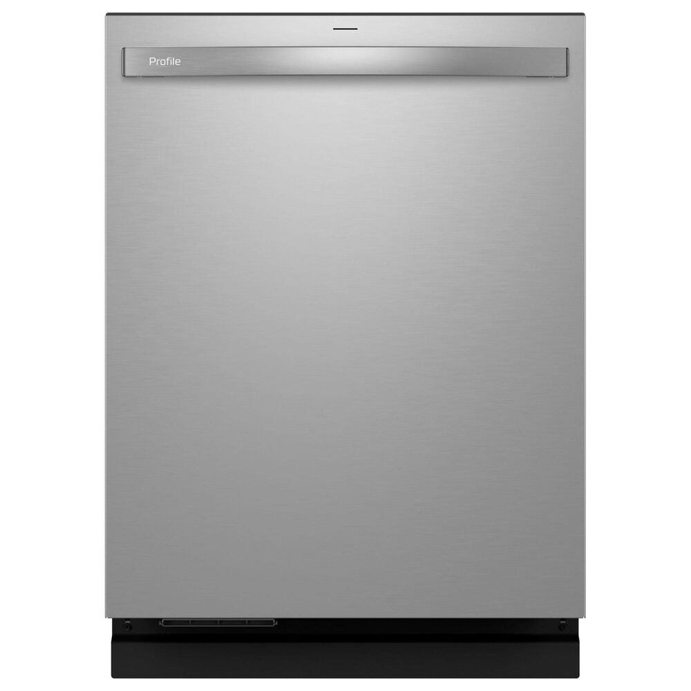 GE Profile 4pc Kitchen Package with Refrigerator, Range, Microwave, and Dishwasher in Stainless Steel, , large