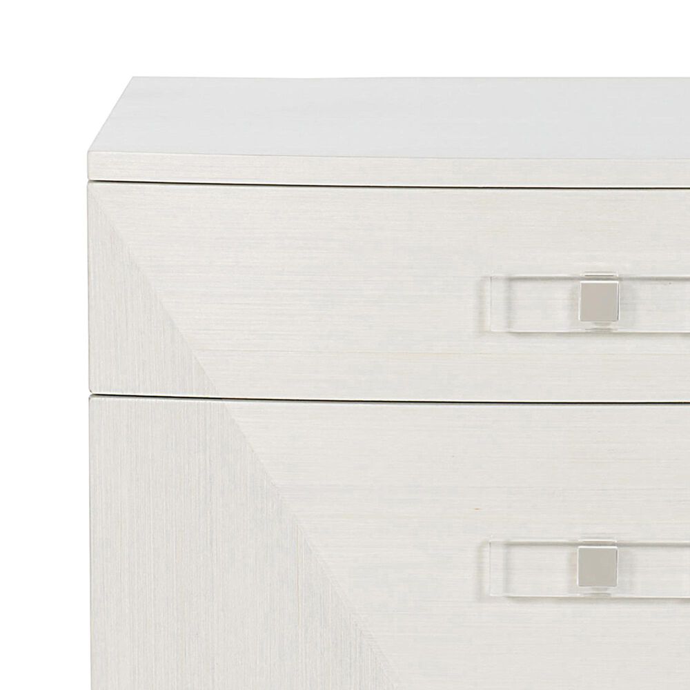 Bernhardt Axiom 3 Drawer Nightstand in Linear White and Linear Gray, , large