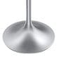 Leisuremod LeisureMod Verve Collection 36 Round Dining Table, Brushed Chrome Base with Sintered Stone Black Top, , large
