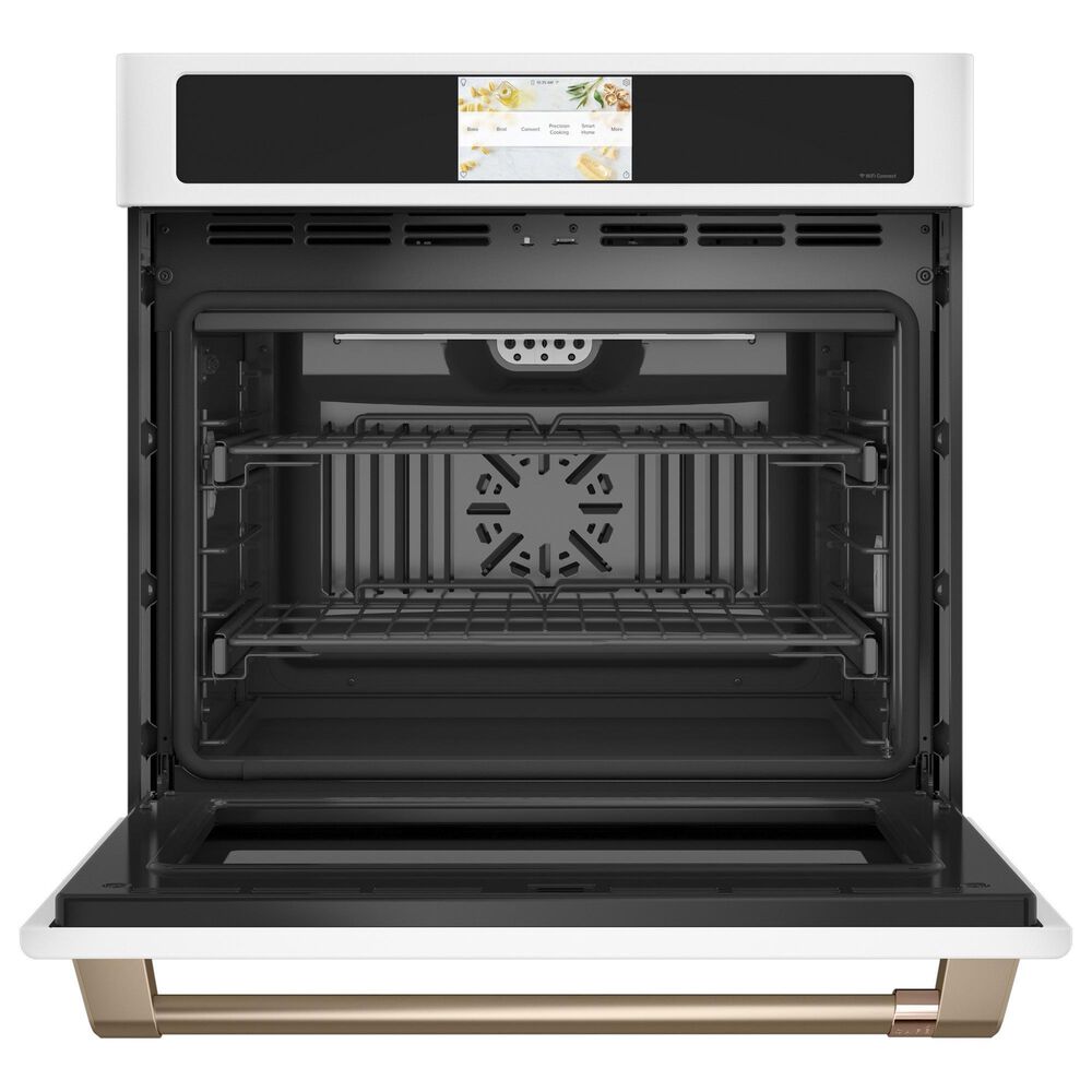 Cafe 2-Piece Kitchen Package with Matte White 30" Smart Built-In Convection Single Wall Oven and Stainless Steel 36" Touch Control Induction Cooktop, , large