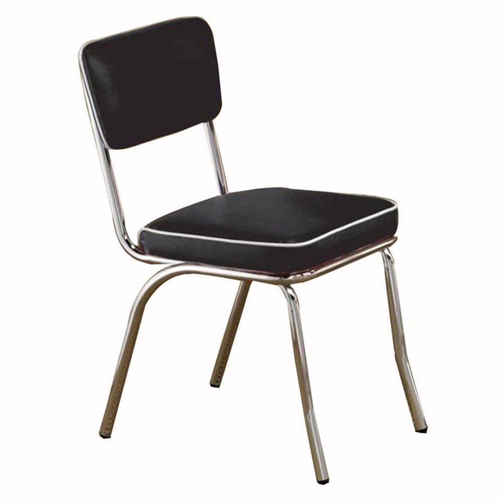 Pacific Landing Retro Chair with Black Cushion in Chrome, , large