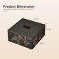 HOMLUX Patio Coffee Table with Solar Lighting in Black, , large