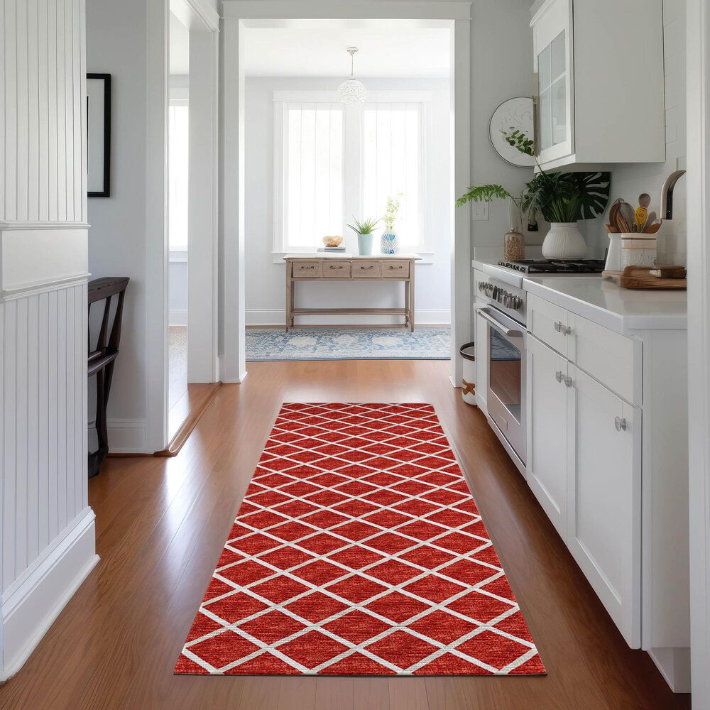 Dalyn Rug Company York 2&#39;3&quot; x 12&#39; Red Indoor/Outdoor Runner, , large