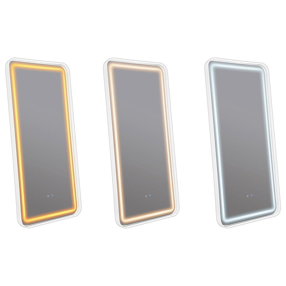 Coaster Glendora LED Standing Mirror in White, , large